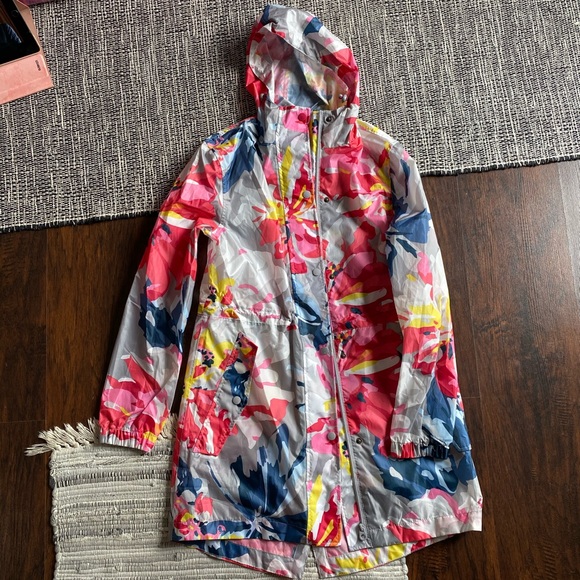 Joules Floral Rain Coat Rain Jacket 